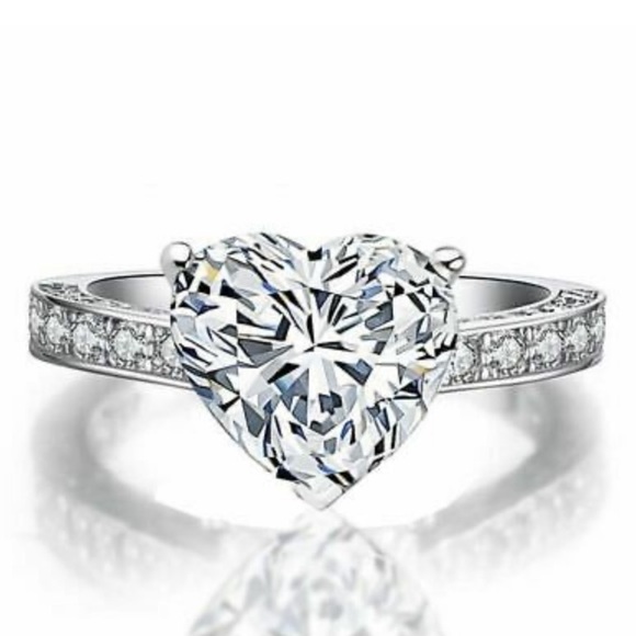 NEW 925 Sterling Silver Heart Ring - Picture 2 of 7